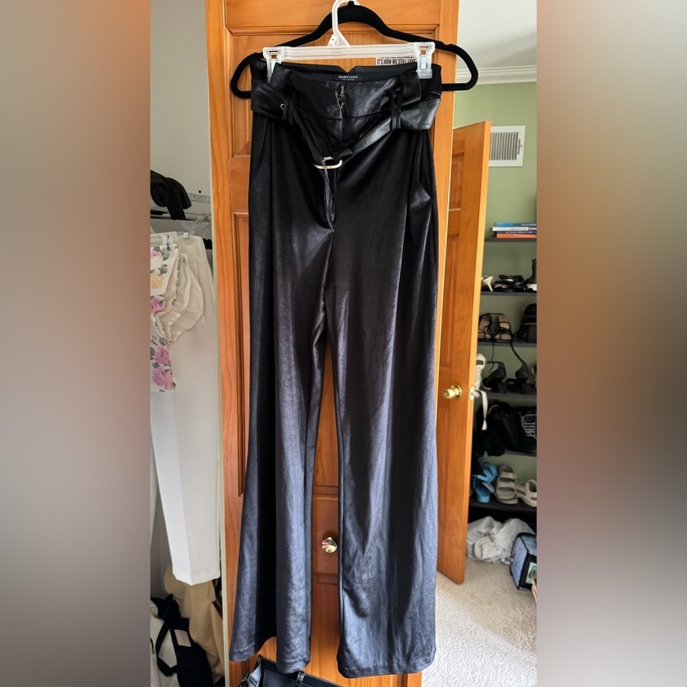 Vintage Marciano Womens Black Velvet Pant - Picture 4 of 5